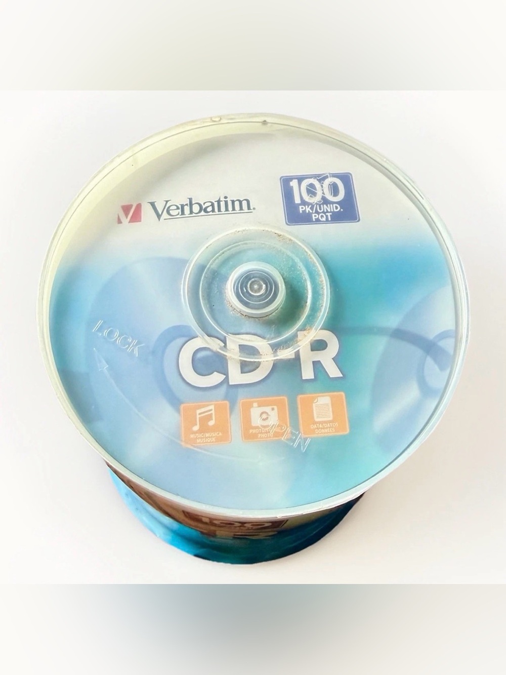 Verbatim 100-Pack CD-R Discs 700MB 80 Min 52x Speed Spindle New Sealed - Picture 3 of 4
